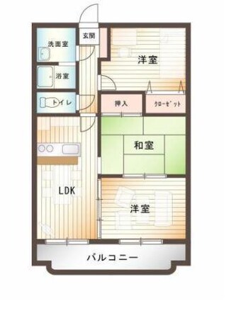 サンコート大島B棟の物件間取画像